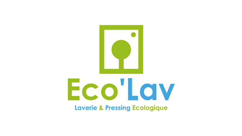 Ecolav logo. Laverie & Pressing Ecologique