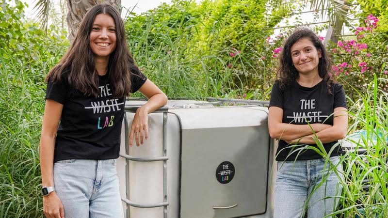 Lara Hussein and Ceylan Uren from The Waste Lab